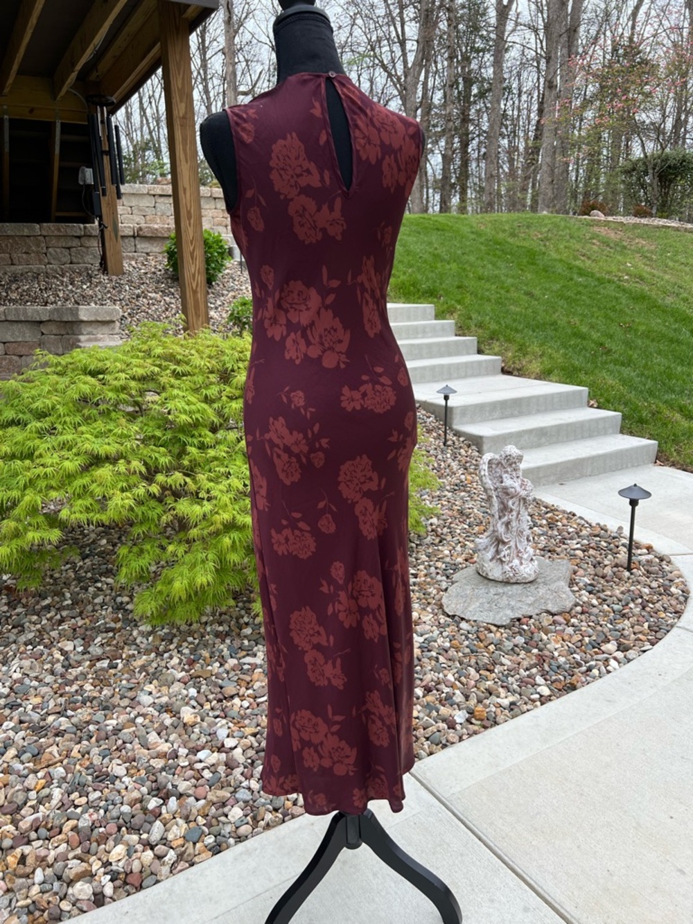 Quince Washable Stretch Silk Tank Midi Dress - Small - Ruby Noir - Picture 4 of 8